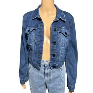 KIIND OF Cropped Denim Jacket Size S